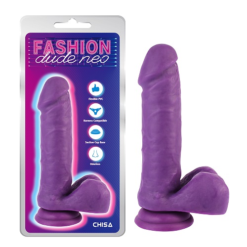 7.6'' Dual Density Cock Dildo Purple